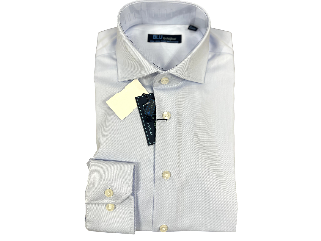Non-Iron Spread Collar Dress Shirt (Blue) Non-Iron Spread Collar Dress Shirt (Blue)