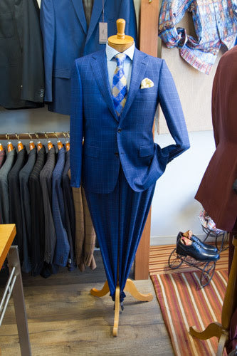 Bartorelli Blue Windowpain Suit