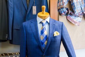 Bartorelli Blue Windowpain Suit