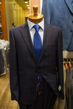 Bartorelli Blue / Brown Multi Plaid Suit